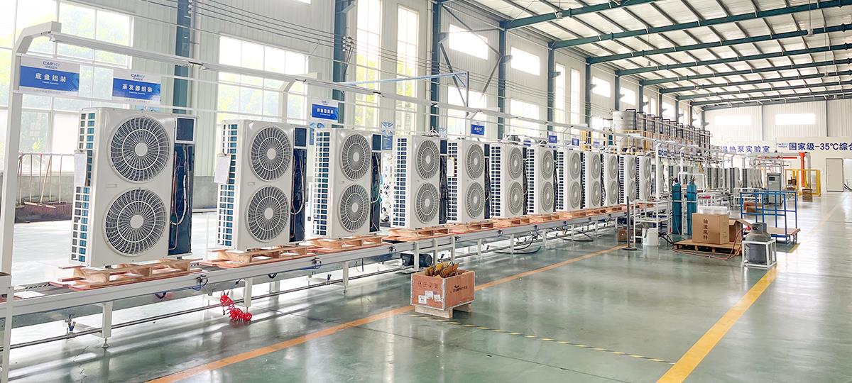家用空氣能熱泵機組產線